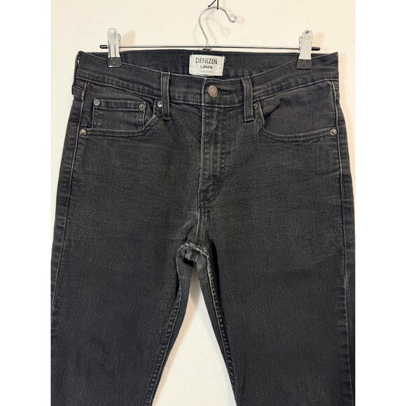 Denizen Levi's 216 Slim Jeans Men's W32 L32 Black Stretch Denim Faded Distressed - Picture 12 of 16